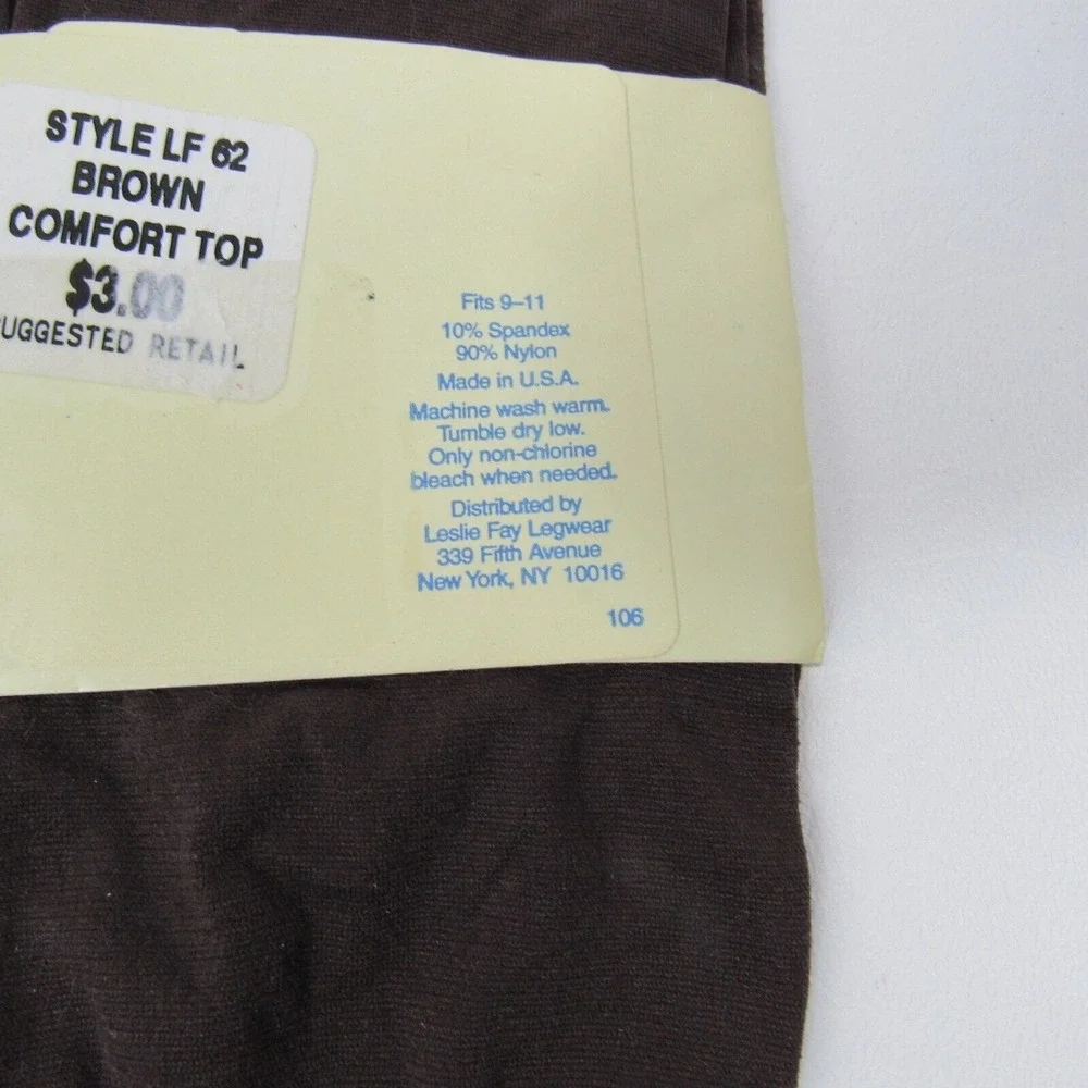 Leslie Fay Brown‎ Comfort Top Trouser Socks Style LF 62 Size 9-11